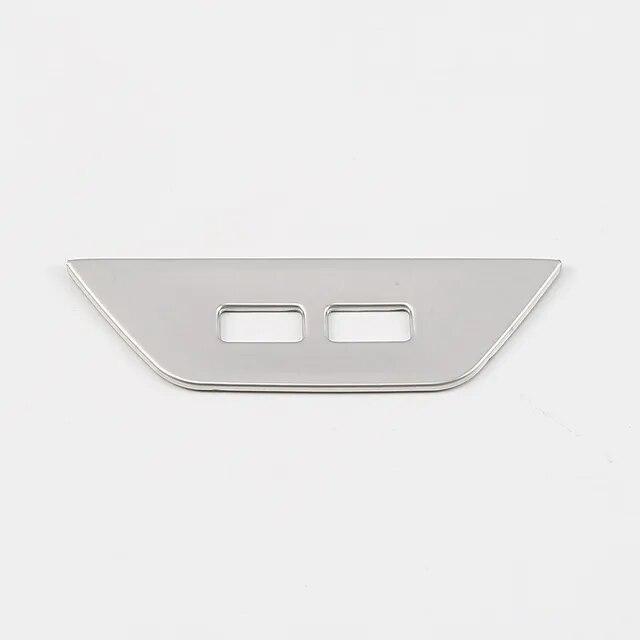 Для Volkswagen T-Roc T ROC 2017 2018 аксессуары внутренний подлокотник заднее вентиляционное отверстие крышка из нержавеющей стали накладка розетка переменного тока панель