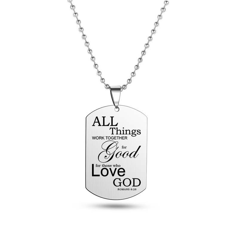 Я могу все, Библейское ожерелье, цитата из Священного Писания, Псалом, крутой кулон из нержавеющей стали, христианские украшения для мужчин и женщин