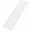 Barbecue Skewers BBQ Same Pattern Double Skew Stainless Steel Set of 3 UG-3291 Silver Total Length 350mm