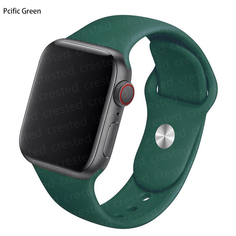 Силиконовый ремешок для Apple Watch Band 41 мм, 44 мм, 38 мм, 45 мм, 40 мм, 42 мм, дышащий ремешок для часов, браслет iWatch series 7, 6, 5, 4, 3, 2, 1