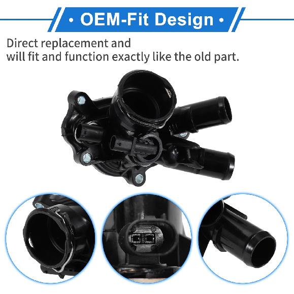 Engine Coolant Thermostat Housing Assembly for Mercedes-Benz W205 R172 C250 SLK250 2012-2015 Replace No.2712000315 for Mercedes-Benz E250 W212