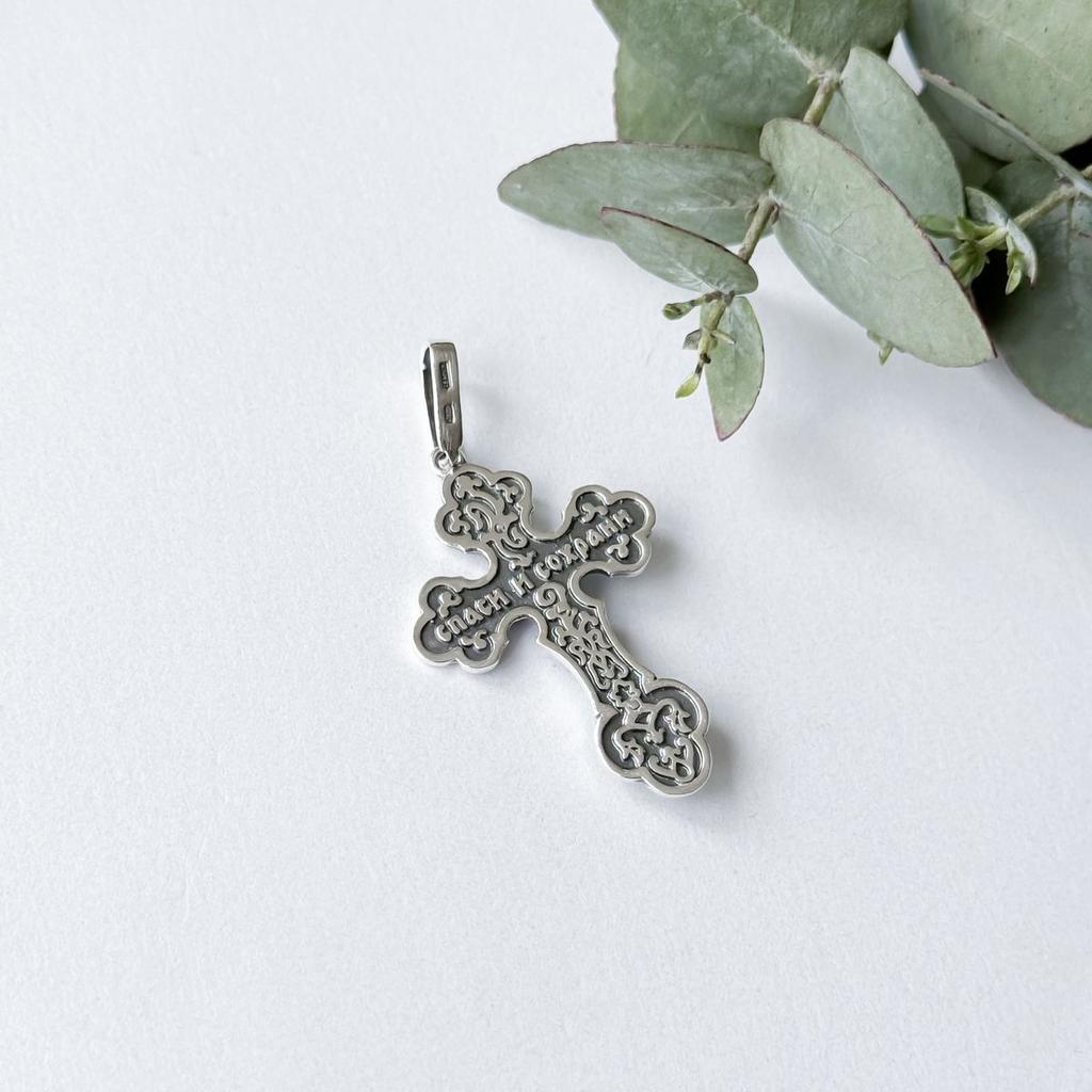 Серебряный крестик без камней (2156659)