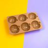 Силиконовая форма для выпечки Хэллоуинская тыква, 6 ячеек, DIY форма для выпечки тортов, для изготовления шоколада, помадки, кексов, антипригарная