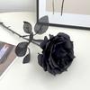1 шт. Чисто черная роза Имитация букета Хэллоуин Ужасы Готика темный декор бессмертные цветы Пластиковые цветы