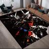 Black & White Gundam Anti-Slip Floor Mat, Rectangular Carpet for Bedroom, Living Room, Sofa Area & Game Room, Home Decor