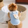 Весенне-летняя кошачья одежда жилет с лепестковым воротником и плетеной сумкой синий кот котенок бесшерстный кот домашний кот одежда