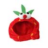 Cute Fruit Cat Hat Plush Pineapple Kitten Hat with Eyes Adjustable Watermelon Strawberry Soft Pet Hat for Cats And Small Dogs Party Costume Photo Prop