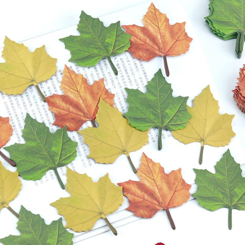 50 Sheets Maple Leaves Memo Note Paper Memo Pad High Quality Sticky Notes  School