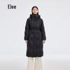 Женский длинный пуховик ELLE AI с капюшоном, 90% пух утки