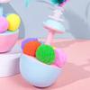Качающаяся игрушка для кошек Интерактивная дразнилка для кошек с перьями и плюшевыми шариками Игрушка для обогащения среды кошек для котят в помещении Стимулирует охотничий инстинкт