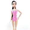 Розовое полосатое бикини для куклы Барби, одежда, пляжный цельный монокини, спасательный круг, купальный костюм для 1/6 BJD, аксессуары для кукол, игрушки