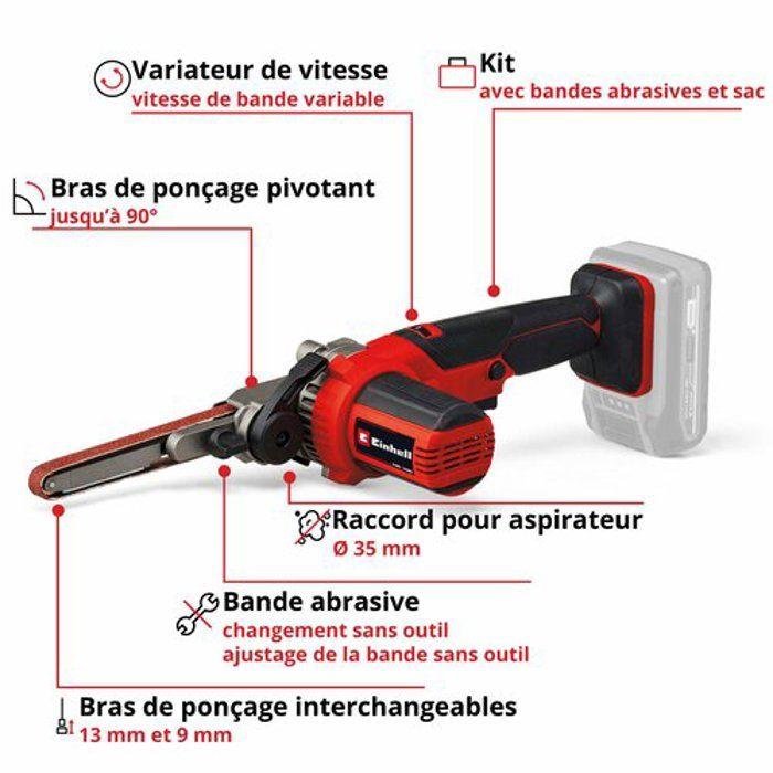 Einhell Lime à bande sans fil TE-BF 18 Li Solo PXC (18V) Livré sans Batterie ni Chargeur