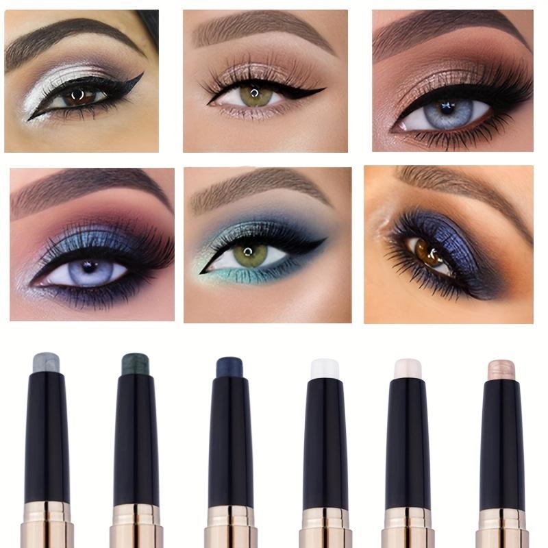 18-цветный перламутровый карандаш для теней для век Easy To Color Eye Shadow Stick с губчатой головкой, металлический мерцающий матовый кремовый карандаш для теней для век Макияж глаз