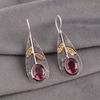 Rhodolite Gemstone Jewelry, Handmade Silver Earring, 925 Solid Sterling Silver Earring For Mother's Gift