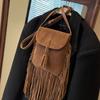 Small Tassels Design Crossbody Bags for Women  Winter PU Leather Fashion Punk Style Handbags Suede New Trendy Flap Bags