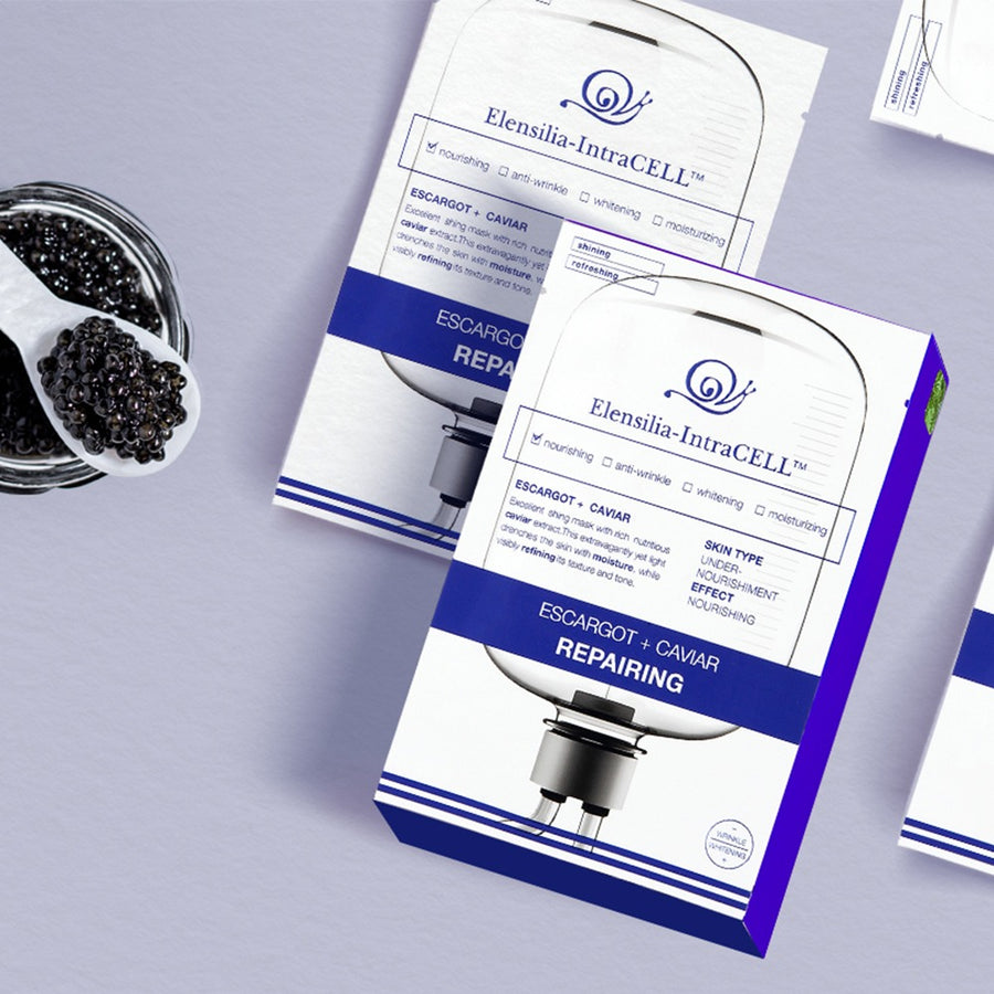 ELENSILIA Intracell Восстанавливающая маска с экстрактом улитки и икры 25 мл*30 шт.