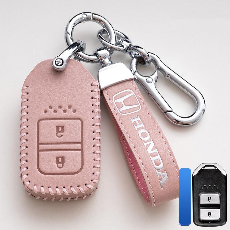 Leather Car Key Remote Cover Full Case Accessories Honda Civic Accord HR-V CR-V CRV 11th 2022 2023 City Fit Odyssey Jade RB6