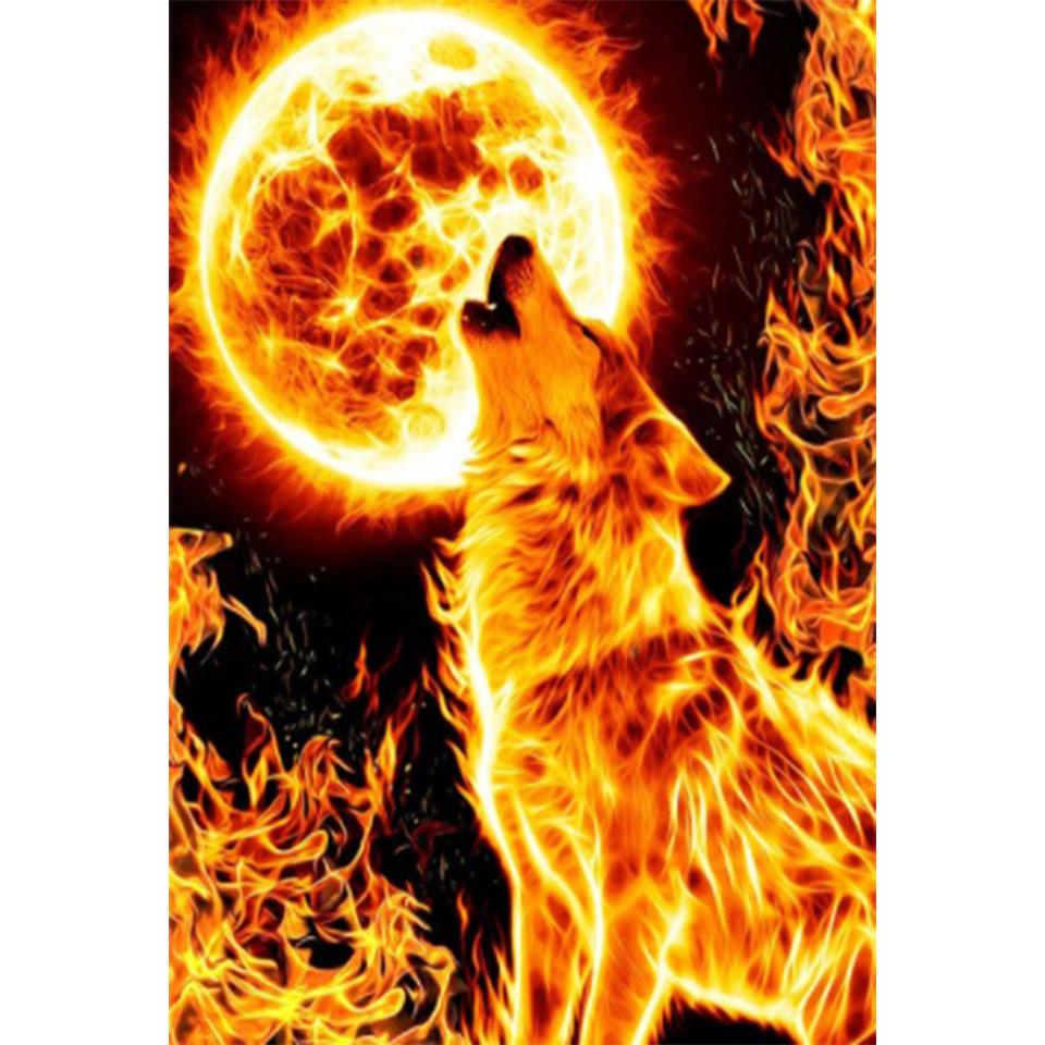 5D DIY алмазная живопись горный хрусталь животное полная алмазная вышивка волк художественная картина мозаика набор для вышивки крестом украшение дома подарок