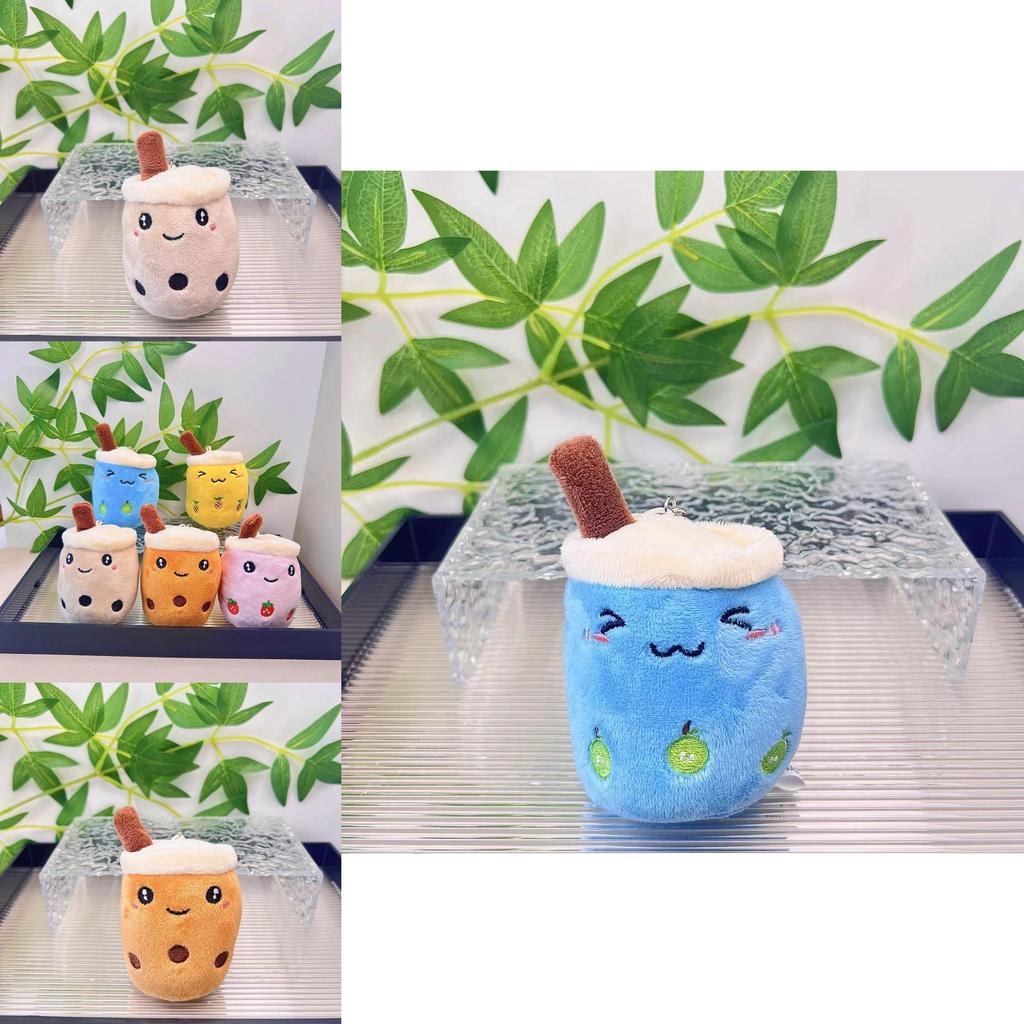 Adorable Cartoon Fruit Bubble Tea Cup Plush Keychain Soft And Cuddly Toy For All