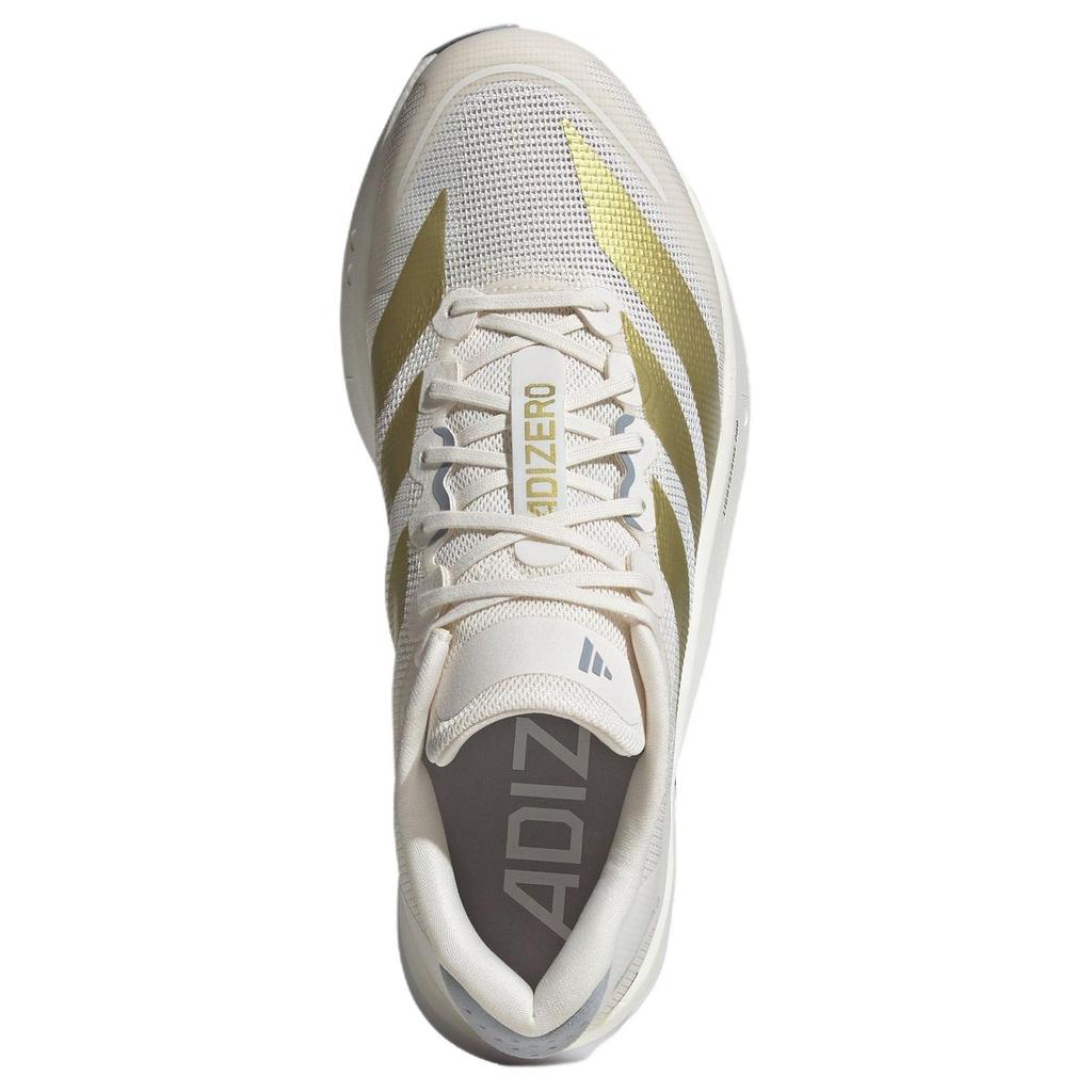 Adidas Adizero Boston 13 Cushioning Breathable Rebound Low top Training Racing Running Shoes Men's White Gold JS4947