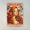 Ретро Красный Зверь Алюминиевая жестяная табличка 20x30см Настенный декор Подарок для рыжих