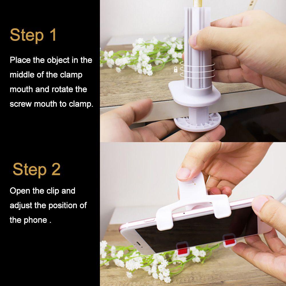 Universal Arm Bracket Mount Clamp Cellphone Clip Mobile Phone Holder Bed Desk Lazy Stand