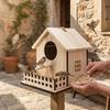 Parrot Mating Box Wood Bird House Bird Cage Bird Feeder House Bird Nest  Garden Decoration
