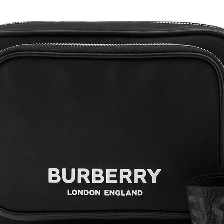 Burberry Logo Print Nylon Crossbody Bag Black 80490941