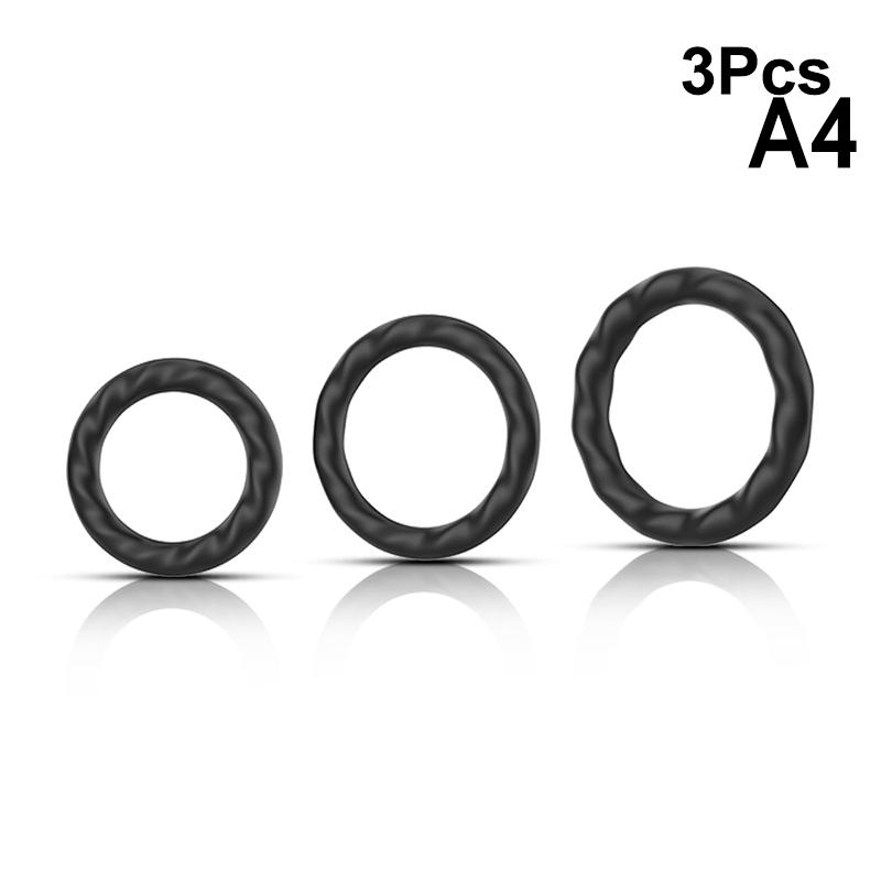 With Massage Beads Delayed Ejaculation Sex Toys For Men Silicone Penis Rings Cock Ring Erection Enhancing Triangular Penis Ring