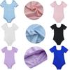 Little Big Girls Classic Short Sleeves Leotard for Ballet Dance Gymnastics