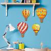 4Pcs/Set Hot Air Balloon Wall Decoration Farmhouse Rustic Wooden Balloon Wall Art Home Office Living Room Kids Room Wall Hanging Ornament