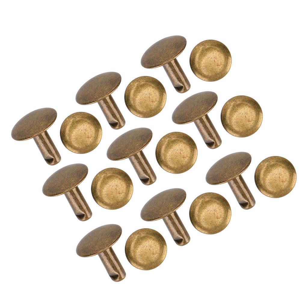200 комплектов двойных заклепок круглых гвоздей для джинсов, пуговиц, кожаной обуви, сумок, одежды