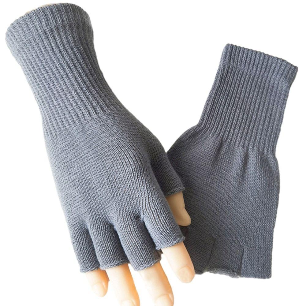Half Finger Long Mitten Thicken Fingerless Gloves Winter Knitted Gloves Cycling Driving