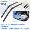 2PCS Front Windshield Windscreen Wiper Blades For Ford Tourneo Transit Custom 2012-2017 30"+28" Window Brushes Cutter Accessories 2012 2013 2014 2015