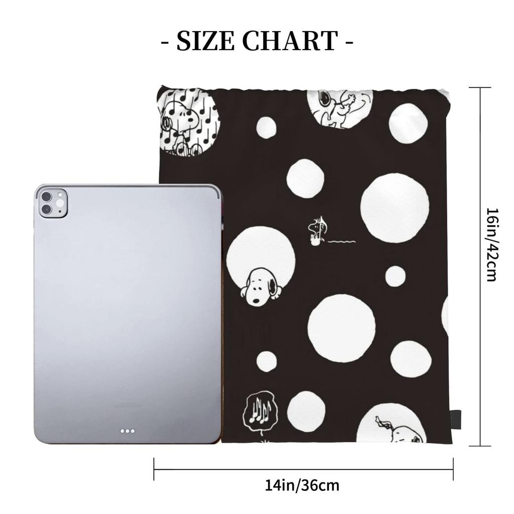 Спортивный мешок Snoopy, рюкзак со шнурком для использования, милый, легкий, стильный, складной, большой емкости, спортивная сумка, моющийся, персонаж, унисекс [AGGZOM]