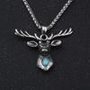 Ожерелье с подвеской в виде бирюзового лося, символ силы, уникальный подарок для любителей природы