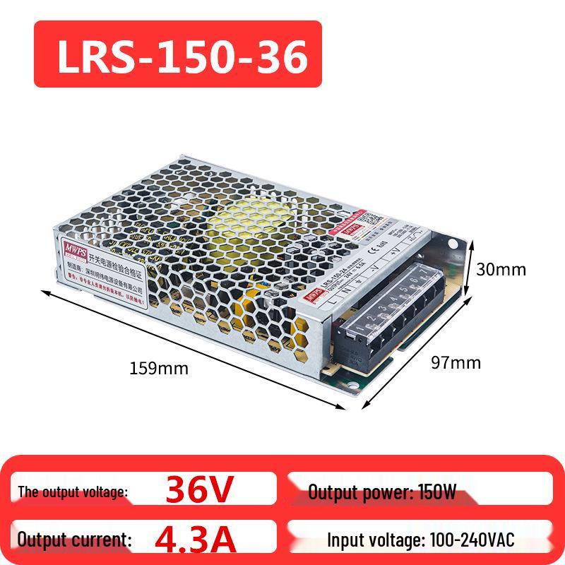 MWPS Ультратонкий LRS-150-24V 6.5A AC 220V в DC 12V/36V/48V Промышленный импульсный источник питания