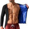 Мужская рубашка для сауны, толстовка на молнии с длинными рукавами, тренировочная майка, корректирующая одежда, бодибилдинг, костюм для сауны, толстовка для похудения, формирователь тела