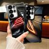 Sports Car Cool Taillight Plating Phone Case For Samsung Galaxy S24 S25 FE S26 Edge S23 Ultra S22 S21 Plus S20 Anti-Fall Airabag