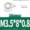 Толстостенная плоская шайба из нержавеющей стали 304 / Ультратонкая металлическая прокладка, Размеры M1.6-M10