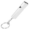 Outdoor Survival Whistle with Keychain Aluminum Alloy Double Tubes Whistle Silver