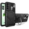 Case for Samsung Galaxy A14 4G-5G Black - Shockproof Back Ring Holder Camera Cover
