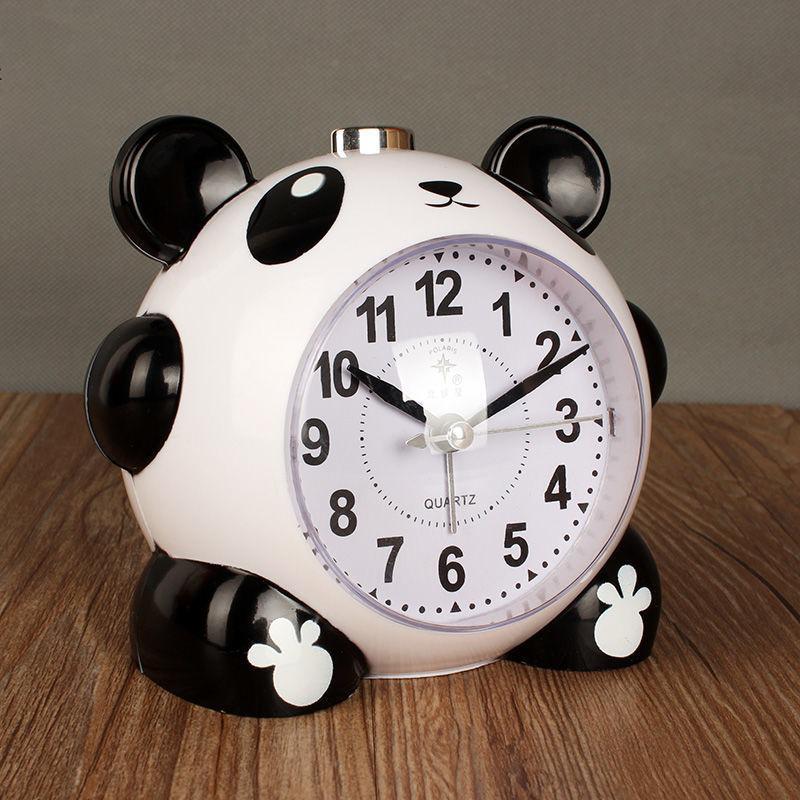 Бесшумный ночной будильник с изображением животных, звонящий Alarma Despertador, панда, лягушка, сова, игольчатые часы, декор комнаты, подарки для детей