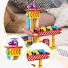 Wooden Parking Garage Playset Pretend Toy Boys Girls Gifts for Kids, Interactive, 3 Tier