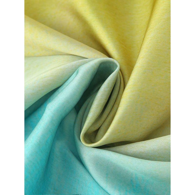 Kaslead New Women clothes Western Style Tie-dye Silk Satin Texture Shirts Pants 8374487 8200486