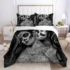 3D Skull Printing Bed Cover King Size Polyester Bed Clothes Design Soft  High Ranking Home Bedclothes