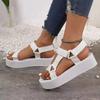 Women's Fashion Sandals Ankle Straps Outdoor Casual Beach Shoes Platform Sandals Comfortable Non-slip Women's Shoes