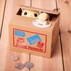 Children Cat Panda Thief Automatic Stealing ATM Toy Money Saving Box Coin Box Piggy Bank