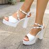 Fashion Women Shoes Fish Mouth Platform 8CM High Heels Wedges Buckle Slope Sandals Woman Platform High Heels Sandals Sandalias De Mujer