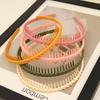Fashion Solid Color Wave Resin Hairbands For Women Simple TBezel With Teeth Headband Headwear Hair Accessories